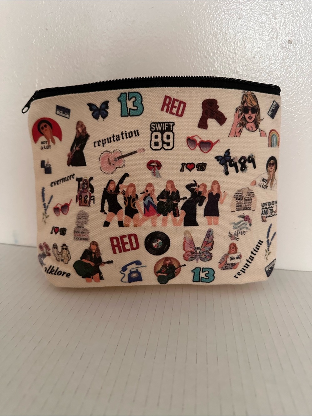 Taylor Swift canvas makeup/pencil bag